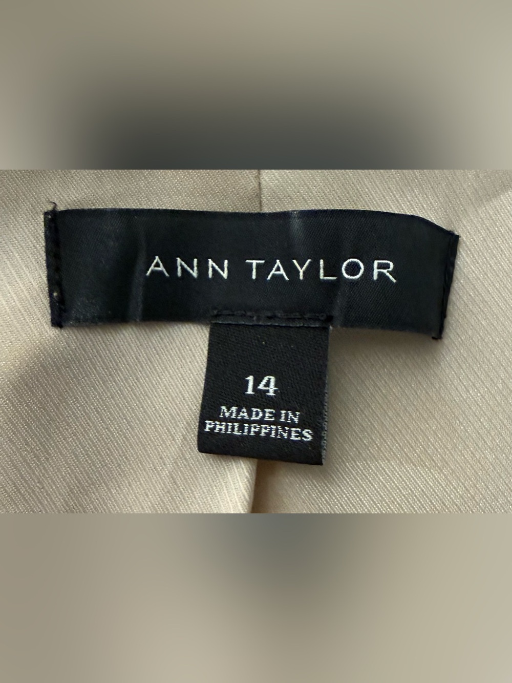 Ann Taylor Linen Blend Belted Safari Utility Jacket Khaki Size 14 - Picture 6 of 16